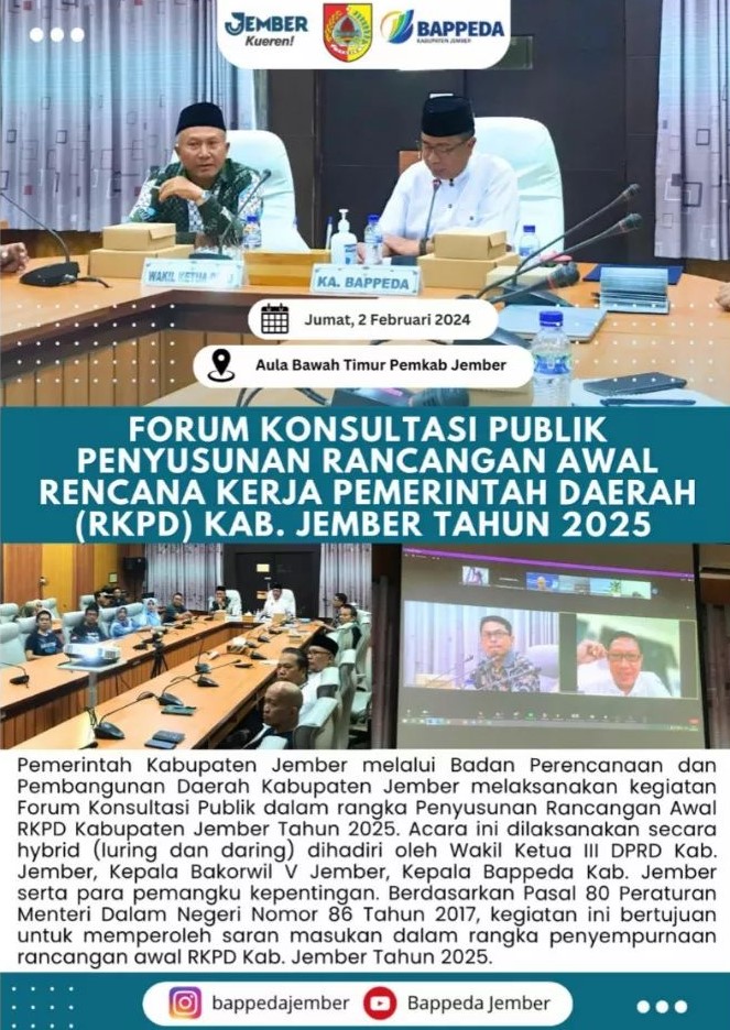 forum-konsultasi-publik-penyusunan-rancangan-kerja-pemerintah-daerah-rkpd-kab-jember-tahun-2025